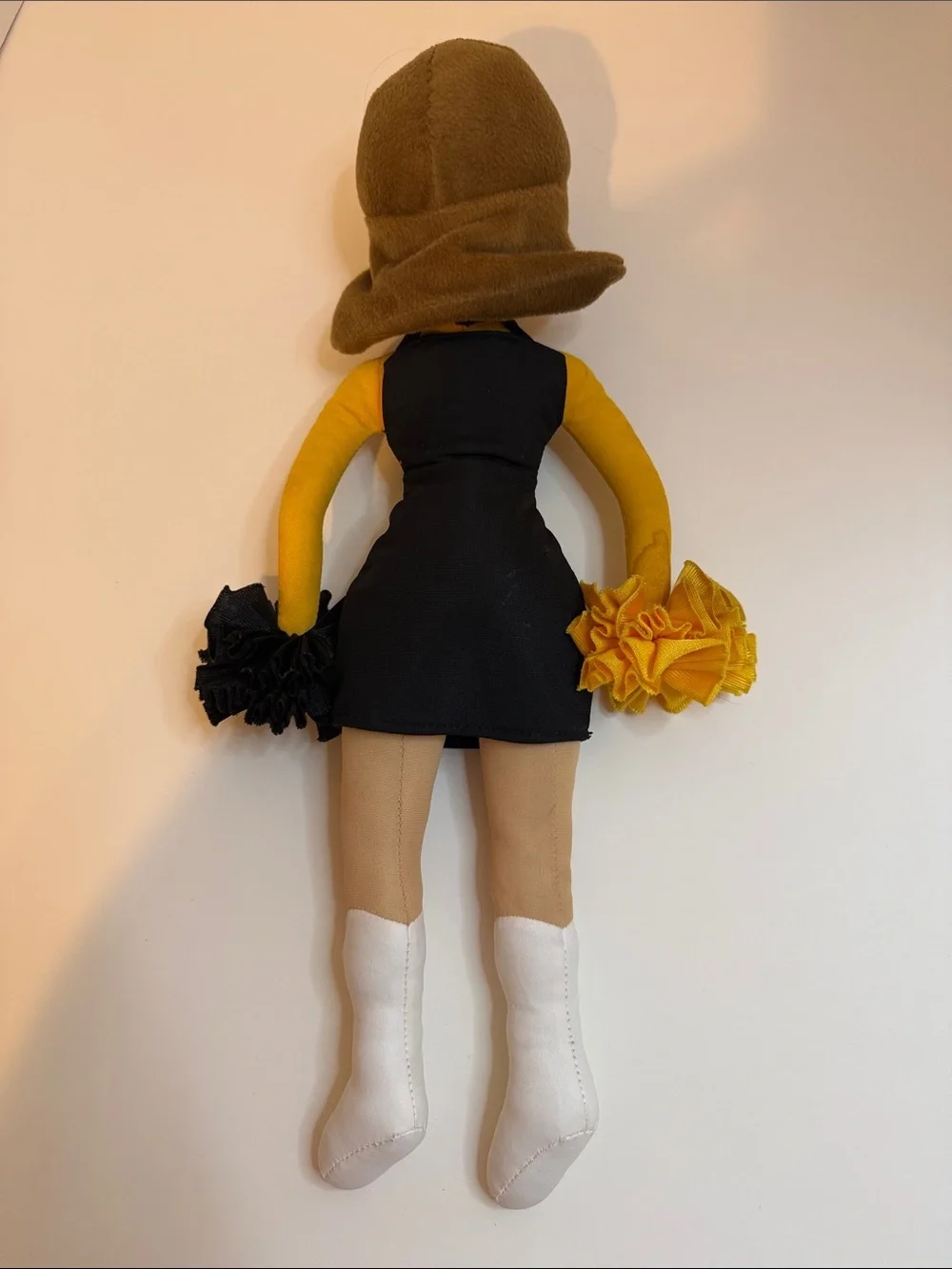 Pittsburgh Steelers Cheerleader Plush Doll NFL Stuffed Toy Black Gold